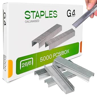Brillaint Style 5200 x 26/6 No 56 6mm QUALITY STANDARD STAPLES 30 sheets capacity
