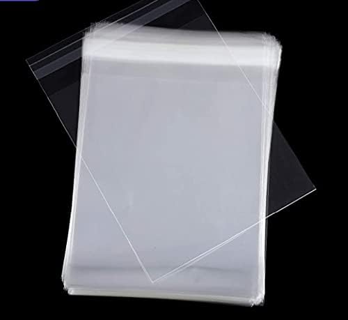 Cellophane Bags Pack of 100 (4 x4 Inches) Self Adhesive Cookies Bag, Small Cellophane Bag for Cookies, Sweets, Gifts, Jewelry, A6-A10 card
