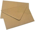 100x C6 Plain Flecked Recycled Kraft Card Envelopes Natural Brown (114x162mm A6)