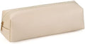 PU Leather Pencil Case – Simple Pen & Stationery Pouch for Girls, Boys, Students, Professionals | Compact Zippered Cosmetic Storage, Travel Bag for School, College, Office, Makeup, and Accessories