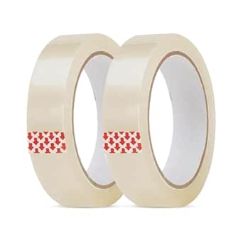 2 Rolls Sellotape 24mm x 40m - Clear Packing Tape for Packaging and Parcel - Strong Cellotape Rolls for Secure Sealing - Transparent Clear Tape for Moving, Shipping, and Office Use
