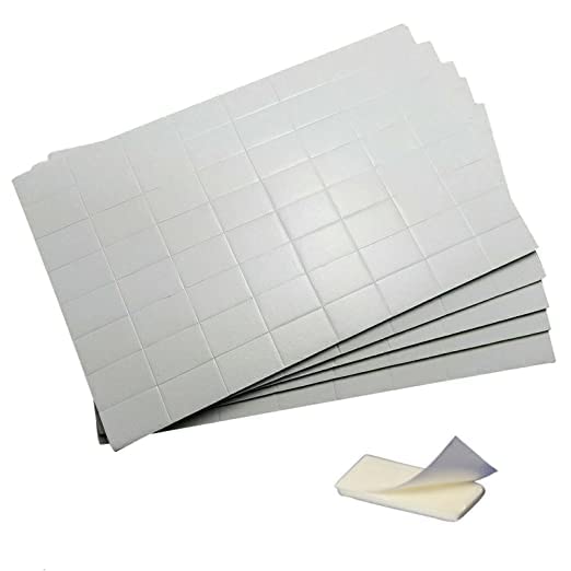 JKG® 320 x STRONG DOUBLE SIDED STICKY FOAM PADS - Self Adhesive White Craft Pads | For Home Office Walls, Car Dashboard | Hanging Signs, Posters, Photos, Doorbell (Nail, glue alternative) [HEAVY DUTY]