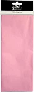Glick Four Sheets of Light Pink Tissue Paper, Each Sheet 750mm x 500mm When Opened, Tissue Paper Pale Baby Pink, for use in Gift Wrapping & Other Arts and Crafts