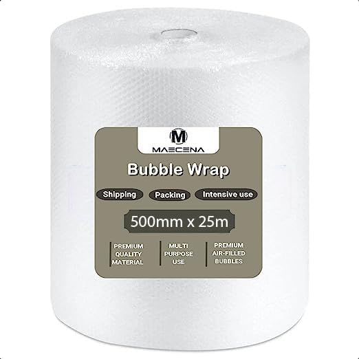 Bubble Wrap Roll for Moving Houses, Easy Packing, Office and Industrial Use (500mm X25meter)