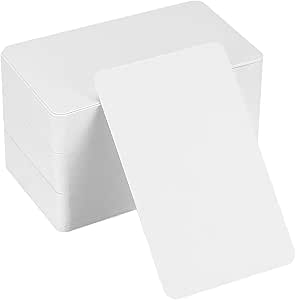 150 Pcs Blank Kraft Cards, White Business Message Cards, Craft Words Cards Paper, Flash Cards Blank for Learning, Study, DIY, Memory, Note