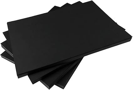Hawksbill Paper 180GSM A4 Black Card - 50 Pack for Scrapbooking Making Stationery Home Office Arts or Crafts