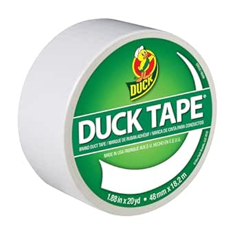 Duck Tape Solid Colours White. Repair, craft, personalise, decorate and educate - 48mm X 18.2m