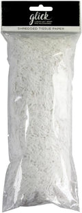 Glick 30g Shredded Tissue Paper White, White Shredded Tissue Paper for use in Gift Wrapping and Other Arts & Crafts