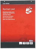 5 Star 5 x Quality A1 Flipchart Plain Paper Pad 40 Sheets