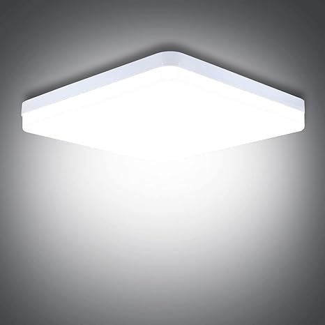 SUNZOS LED Ceiling Light, 36W Daylight White 6500K, 3240LM Bright Indoor Ceiling Lights for Bedroom, Kitchen, Hallway, Outside Porch and More [Energy Class E]