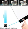 Portable LED A4 Light Box Adjustable 3-Levels Brightness Light Pad Drawing Tracing Light Box Stencil Tattoo Animation Diamond Painting Light Pad with USB Power Cable for Kids Adults