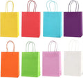 TEEPULL 24 Pcs Paper Party Bags with Handles, Gift and Sweet Bags with Handles, 120 GSM Kraft Party Bags for Kids Party for Celebrations, Baby Shower, Birthdays, Shopping, Christmas - (15 x 8 x 21 cm)