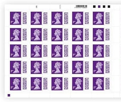 25 x 1st Class Barcoded Stamps Royal Mail