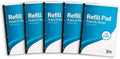 SUMMIT A4 Lined Paper, Side Bound Refill Pad, 8 mm Ruled and Margin, 160 Page, Pack of 5