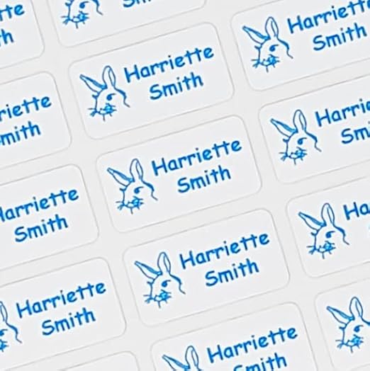 30 Just Stick Clothing Name Tags Labels- No Sew or Iron - for School Children, Day Care, Care Home