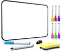 Dry Erase Whiteboard, DumanAsen Double Sided White Board with Dry Erase Pens and Eraser for School, Home, Office, Remote Learning (Black, 30cm*21cm)