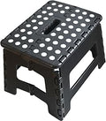 Armo® Folding Stool Step Down Footstool With Carry Handle Compact Foldable Foot Stool DIY Footstool Ladder MAX Weight 150KG (Black)