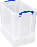 Really Useful Plastic Storage Box 19 Litre with XL Lid Clear - Secure, Transparent, and Stackable Storage Solution for 12" Files (?39.5 x 33 x 25.5 cm)
