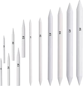 FEBSNOW 12 Pcs Blending Stump and Tortillions, Paper Art Blenders, Art Pencils, Drawing Pencils for Artists Student Sketch Drawing Tools, Drawing Supplies