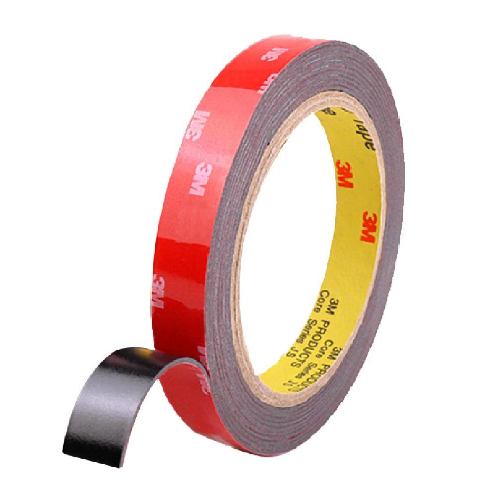 3M Double Sided Tape VHB Heavy Duty Mounting Tape, Strong Adhesive, Waterproof & Heat-Resistant for Car, Home, Office & Decor, (0.5inch x 15.6ft), Black