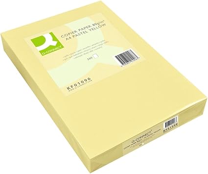 Q-Connect Yellow A4 Copier Paper 80gsm Ream (Pack of 500) KF01096