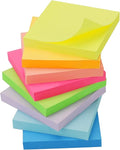 OWLKELA 800pcs Coloured Sticky Notes, 75 x 75mm, 8 Pads of 100 Sheets Self-Stick Notes, Sticky Notes Set for Marking and Highlighting Pages