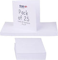 Craft UK 863 8 x 8 inch Card and Envelope pack of 25 - White,20.8 x 20.8 x 20.8 cm