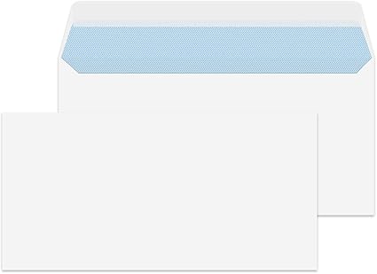 Blake Purely Everyday DL 110 x 220 mm 100 gsm Peel and Seal Wallet Envelopes (23882) White - Pack of 500