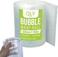 QLV Heavy-Duty Bubble Wrap Roll 500mm x 100m - Small Air Bubbles Protective Packing Bubble Wrap - Strong and Durable Air Bubble Packaging for House Moving, Shipping, Mailing and Packing Storage Boxes