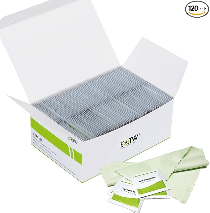 EOTW 120 Lens Cleaning Wipes Individually Wrapped for Screen/Computer/Glasses/Monitor/Laptop/iPad/Mobile Phone/LCD TV/Tablet PC/Keyboard Cleaning Kit