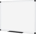 VIZ-PRO Magnetic Whiteboard Silver Aluminium Frame, W90xH60CM