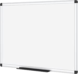 VIZ-PRO Magnetic Whiteboard Silver Aluminium Frame, W90xH60CM