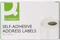 Q-Connect Address Label Roll Self Adhesive 89 x 36 mm White (Pack of 250) KF26073