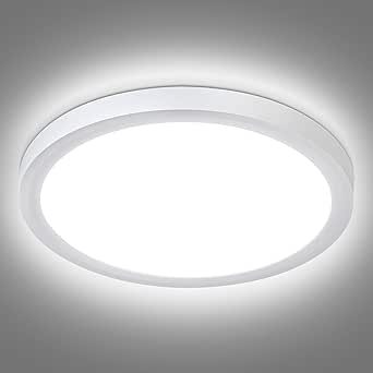 Befurglor 18W LED Ceiling Lights,2000LM Daylight White 5000K Round Ceiling Lights Ø 23cm White,Waterproof IP44,150W Equivalent,Flush Ceiling Light for Living Room,Bedroom, Office 1 Pack