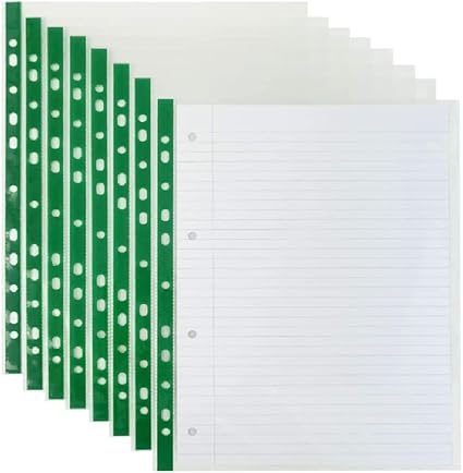 100 Quality A4 Punched Pockets 50micorn Strong Punched Pockets Filing Glass Crystal Clear