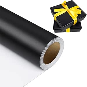 Black Gift Wrapping Paper Roll,10M Solid Color Pearly Birthday Wrapping Paper Gift Wrap for Wedding,Christmas,Baby Shower,Packing Gift Wrapping Parcel Wall Art Crafts Bulletin Boards Floor Covering