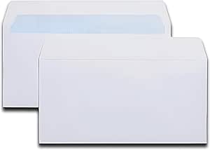 Indigo® Classic Strong DL White Envelopes - Peel & Seal, 100GSM, Eco-Friendly, 110x220mm (Pack of 50)