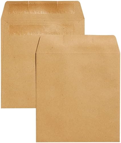 Q-Connect Envelope Wage 108x108mm Plain Self Seal 90gsm Manilla (Pack of 1000),brown