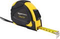 Amazon Basics Self-Locking Tape Measure, Metric Scale, MID Accuracy, 10 m (1-Pack), Black, Yellow
