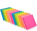 ZCZN 6 Bright Colour Sticky Notes, 76 x 76 mm, 100 Sheets/Pad, Sticky Issue is Improved, 12 Pads