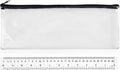 Clear Pencil Case, 32 cm Transparent Pencil Case for Exams, GCSEs, 1 Piece