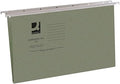 Q-Connect Foolscap Tabbed Suspension Files (Pack of 50) KF21001, Green
