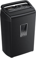 Bonsaii 10-Sheet Home Shredder, Cross-Cut Paper Shredder, Shreds Credit Cards/Staples/Clips, Small Office Shredder Machine with 21L Wastebasket & Transparent Window, Black (C209-D Upgrade Version)