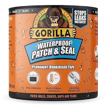 Gorilla Waterproof Patch & Seal Tape Black 3m