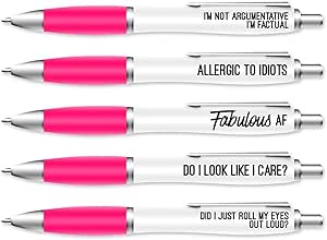 Silly Sentiments Roll My Eyes Out Loud Funny Pen Pack - Birthday Gift For Her - Funny Birthday present - Leaving - Funny Gifts For Friend