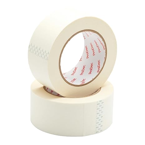 ProDec Twin Pack 2 inch x 50m Multi Surface Masking Tape For Painting, Painters Tape for Sharp Paint Lines, Decorators Tapes, Painters Masking Tapes 50mm Wide