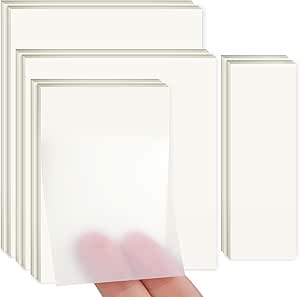400 Sheets Transparent Sticky Notes, Self-Stick Clear Sticky Notes, Adhesive Removable See Through Sticky Notes, Perfect Aesthetic Stationary, College Study Essentials,Revision Stationary - 4 Sizes