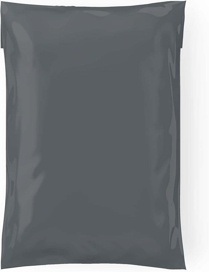 Mailing Bags, Grey Parcel Delivery Bags with Self-Seal Closure, Flexible Lightweight and Tear Proof Postal Mailing Bags, Multipack Mailing Envelope Bags (12x16, 25pk)