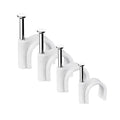 Cable Clips, 400 Pcs Strong Nails Durable White Round, 4 Size 4mm 6mm 8mm 10mm,Cable Holder Management Wire Tidy Clips