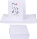 Crafts UK 50 Cards and Envelopes, White, 5 x 5-Inch